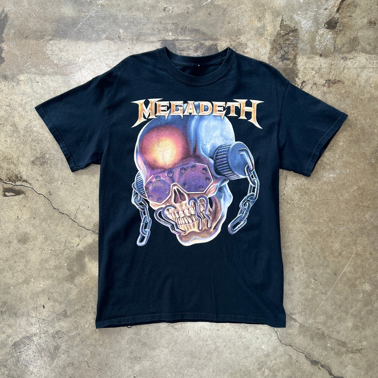 Megadeth Vic Rattlehead Skull Band Tee