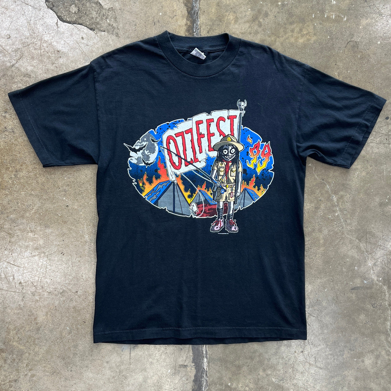 1999 Ozzfest Ozzy Osbourne Camper Deftones Band Tour Tee