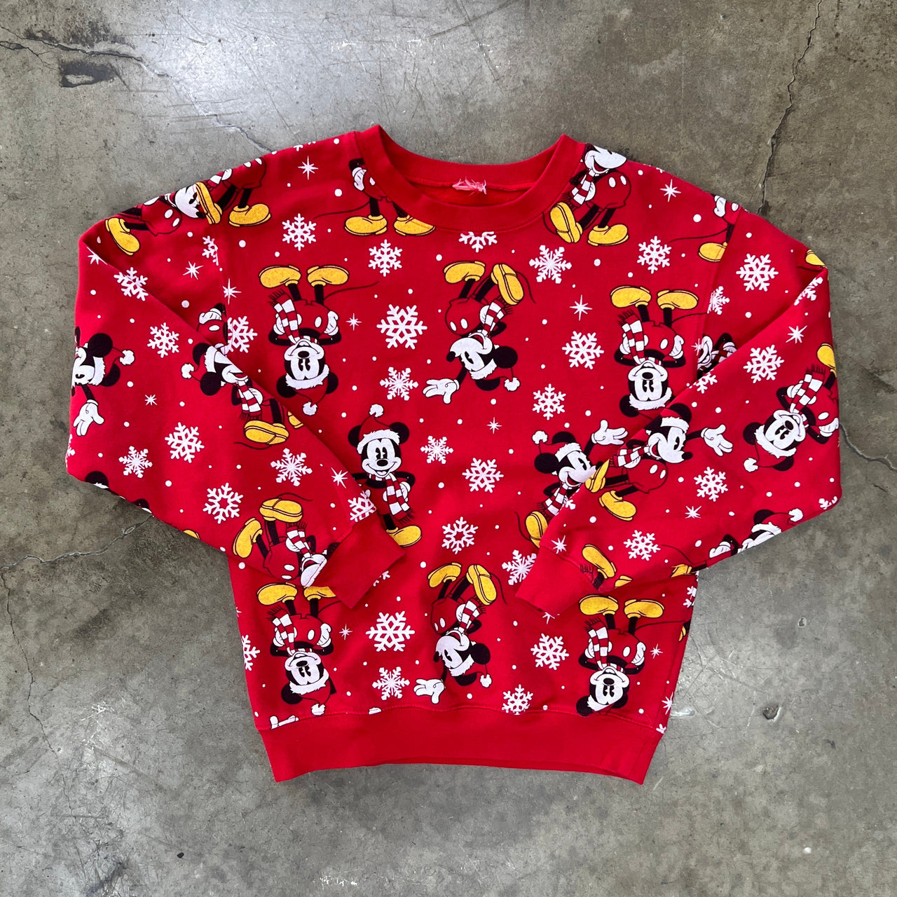 Disney Mickey Mouse Winter Snowflake Crewneck