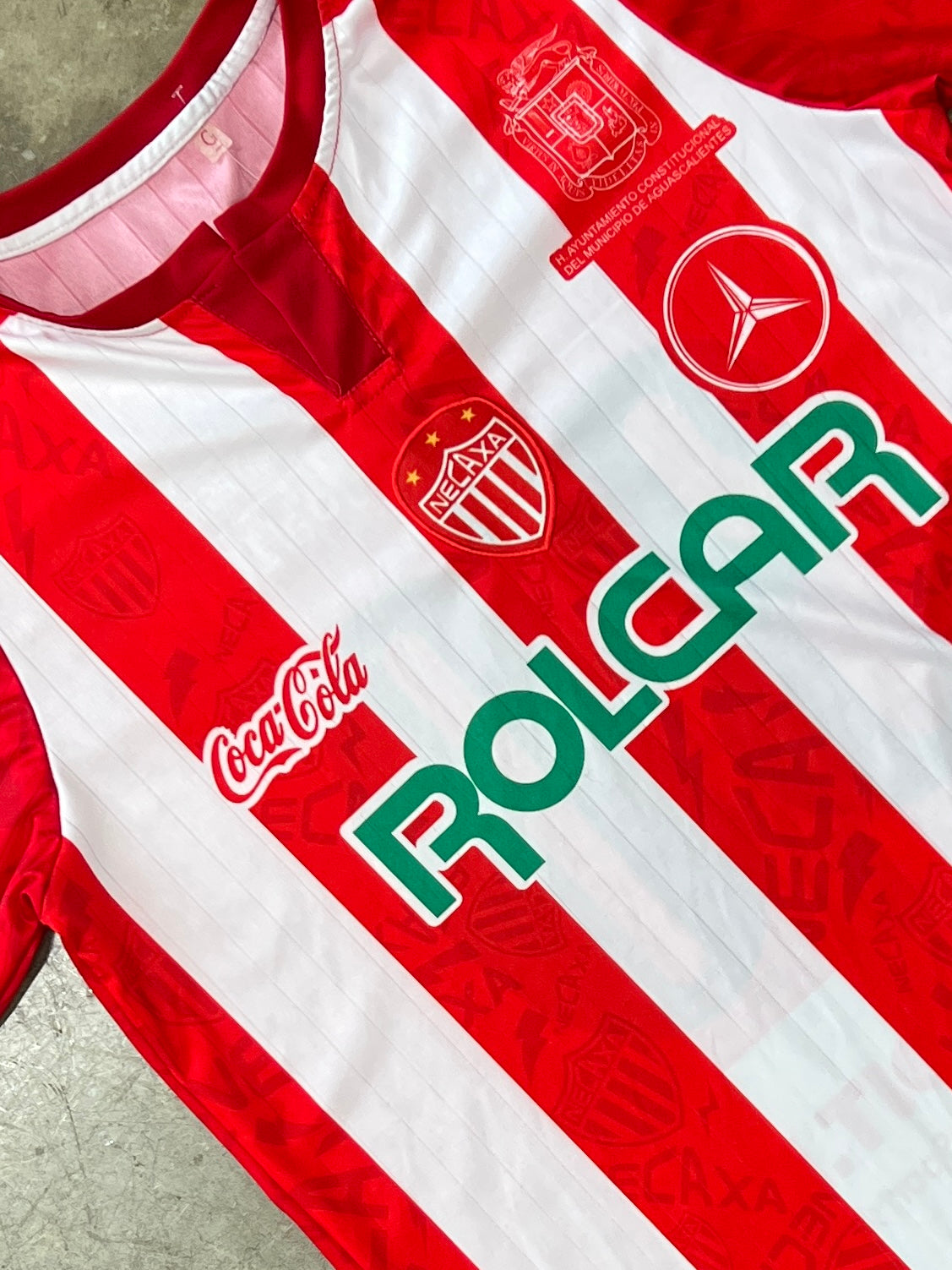 Coca Cola Necaxa Polcar Aguascalientes Mexico Soccer Jersey