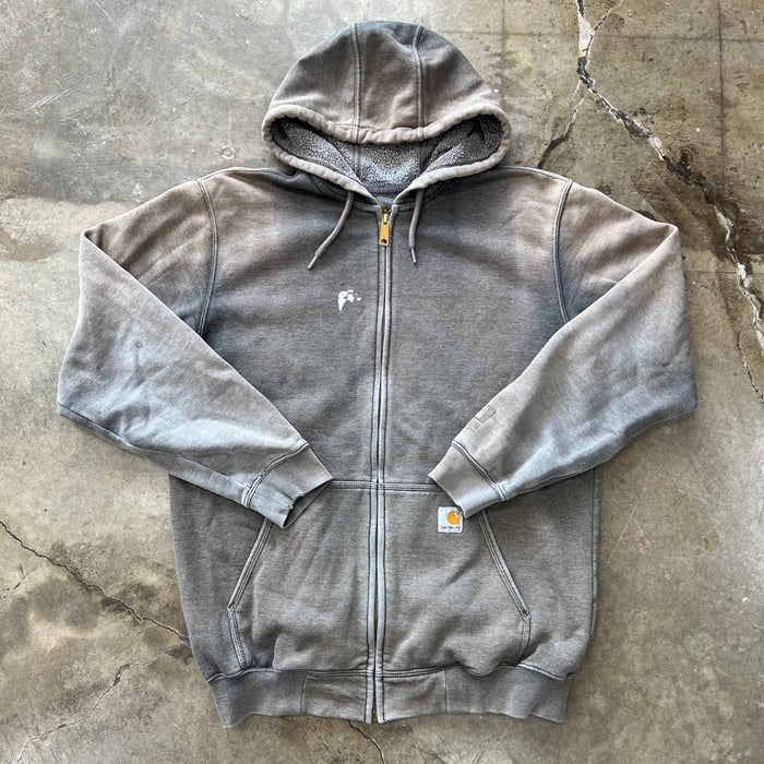 Carhartt Grey Discolored Orginal Fit Zip-Up Hoodie