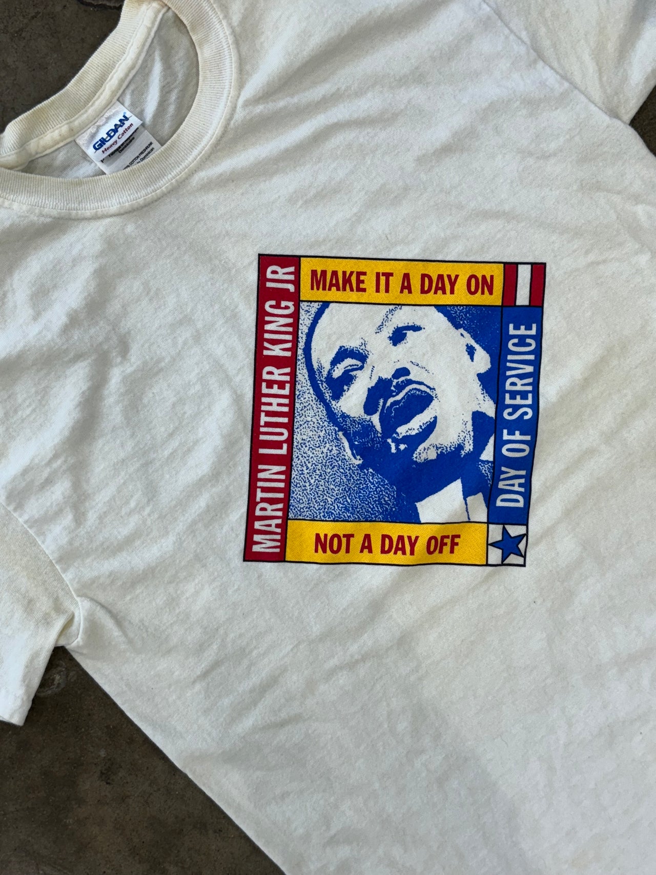 MLK make it a Day on Not a Day off Tee Small