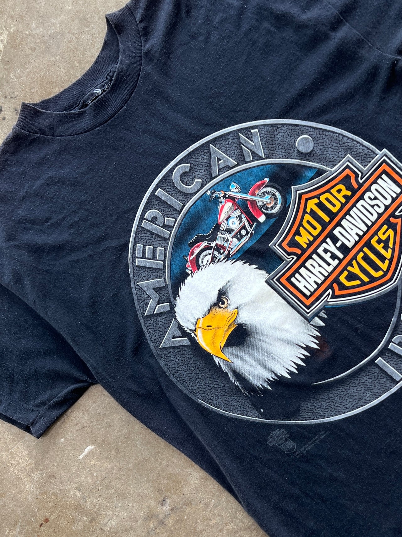 1989 Harley Davidson American Iron Eagle Single Stitch Tee
