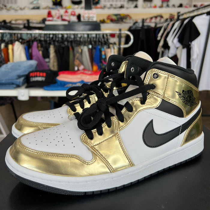 Air Jordan 1 Mid Metallic Gold