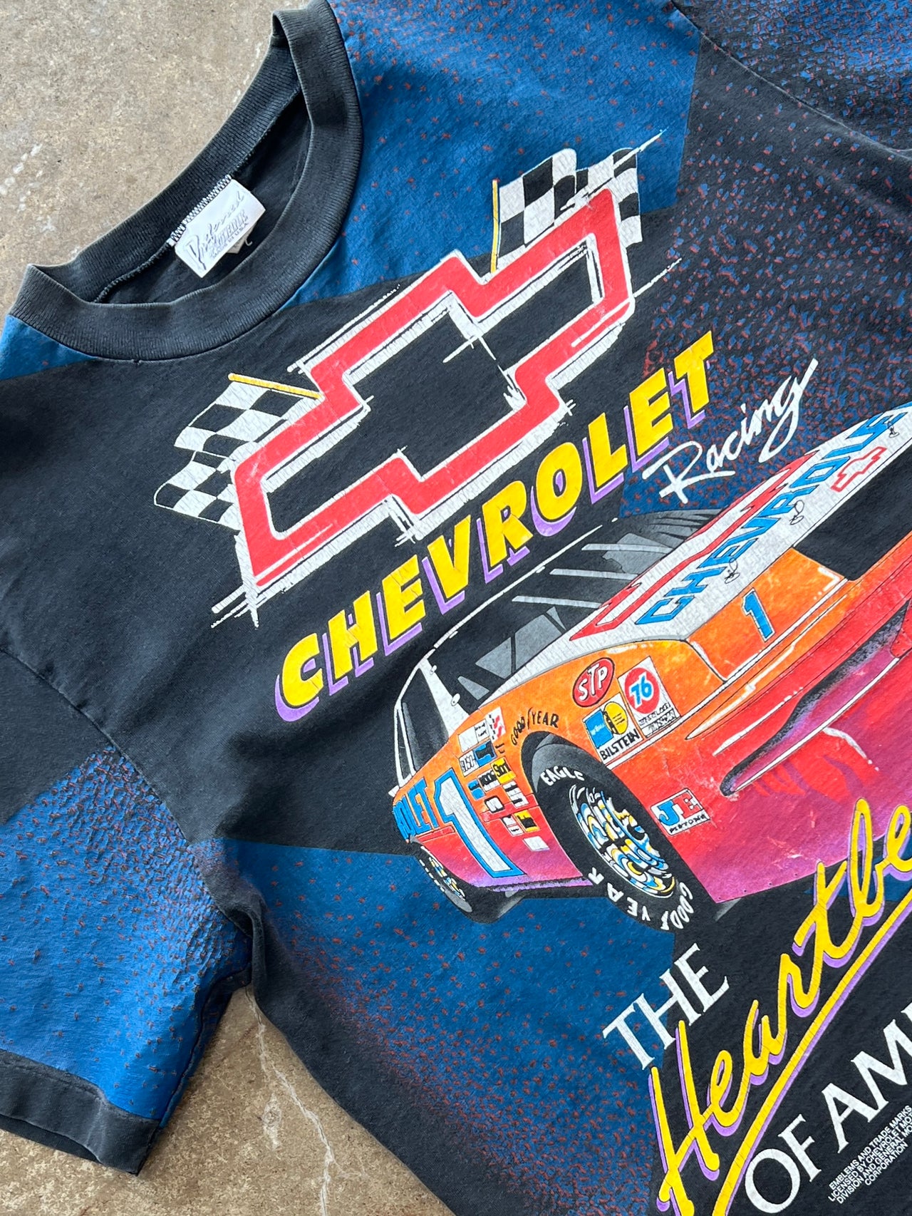 90s AOP Chevrolet The Heartbeat Built to Win Tee Single Stitch