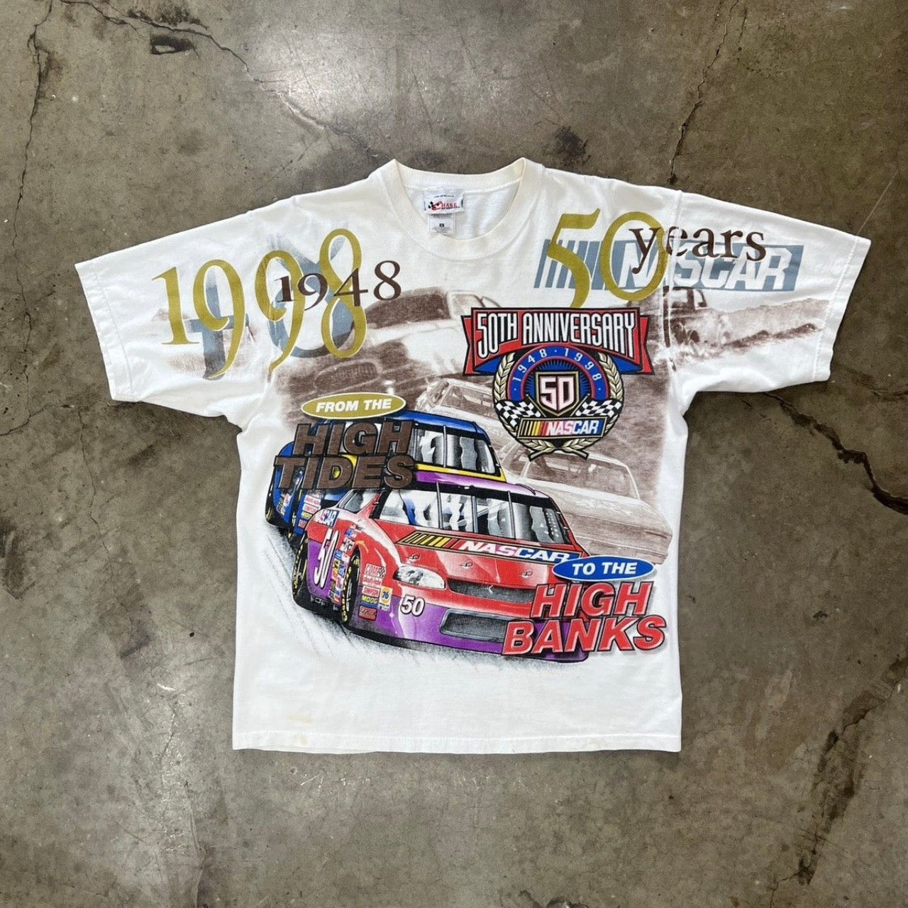 NASCAR AOP 1998 50th Anniversary From the High Tides Tee