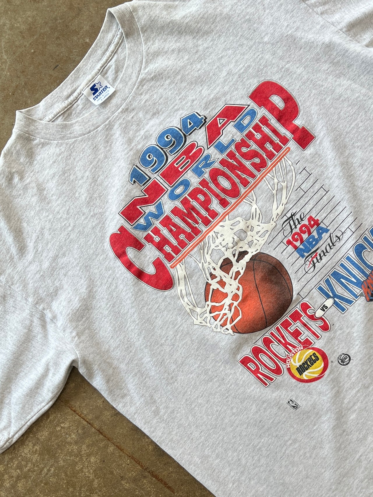 Starter 1994 NBA World Champion Rockets Knicks Tee