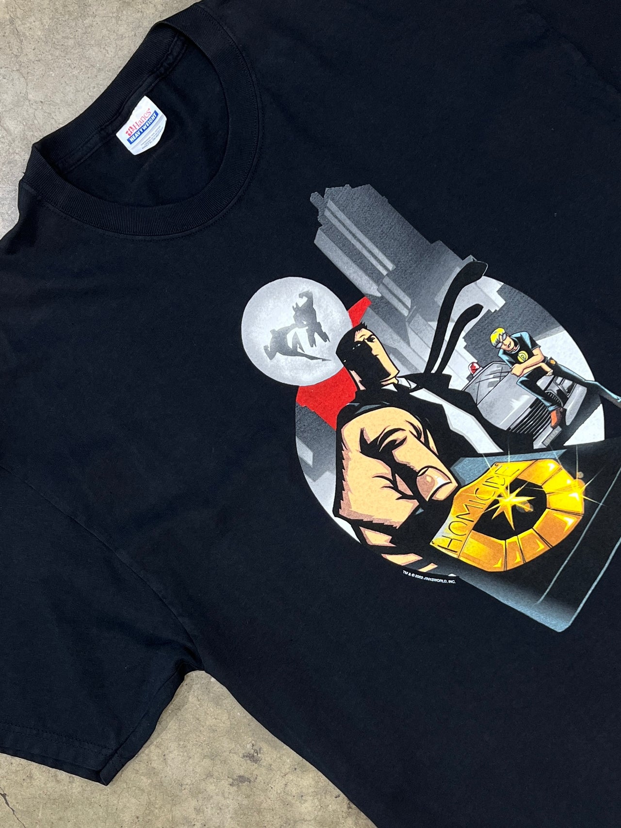 2002 Jinxsworld Comics Power Detective Batman Homicide Tee