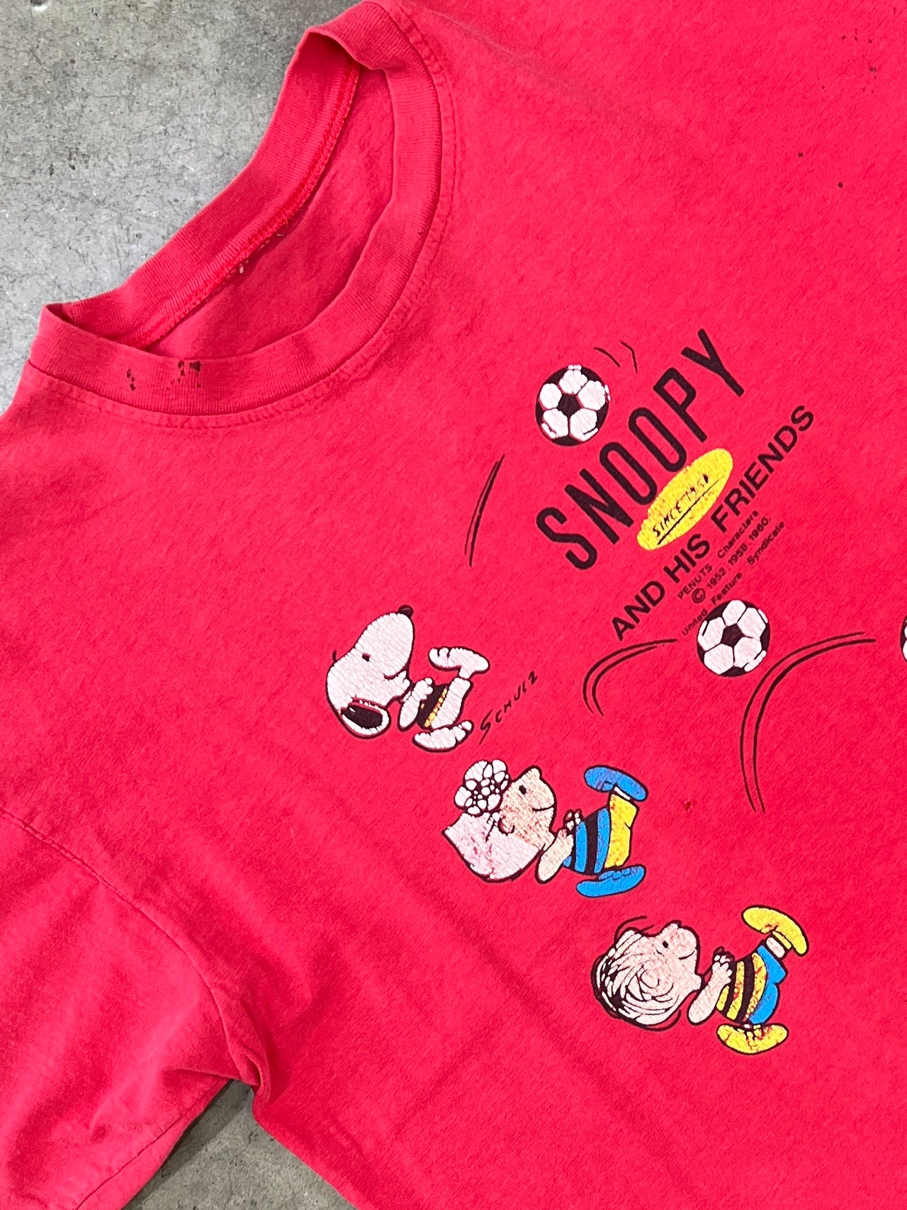 True Vintage Snoopy and His Friends Soccer Single Stitch Tee