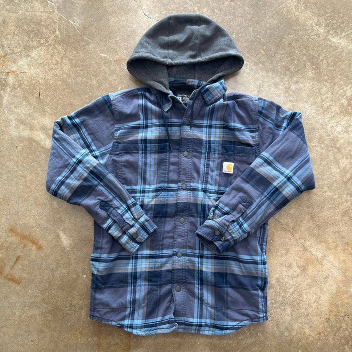 Carhartt Blue Tonal Plaid Hoodie