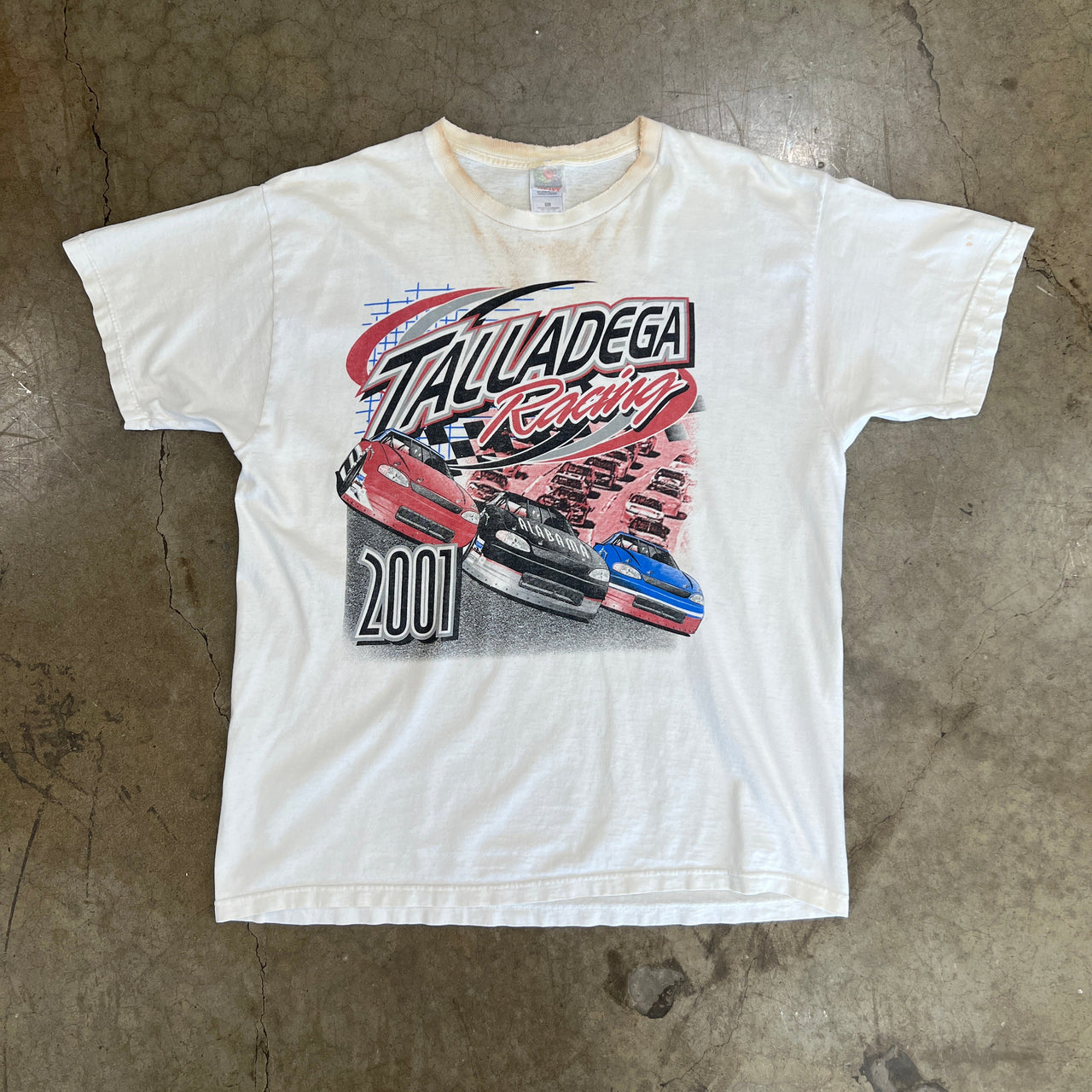 2001 Talladega Racing 3 Wide Excitement Tee