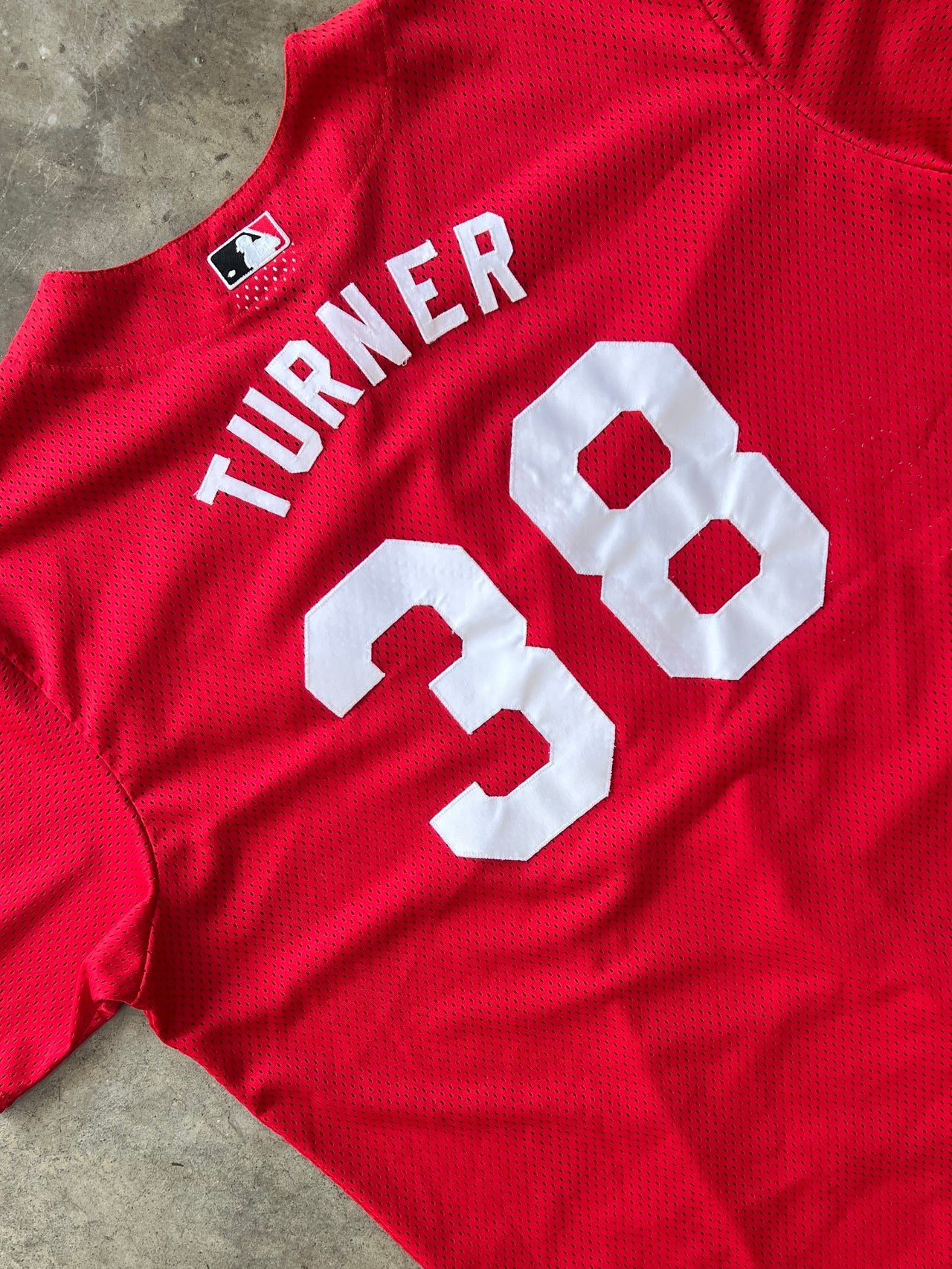 MLB Authentics Cincinnati Reds 38 Turner Mesh Baseball Jersey