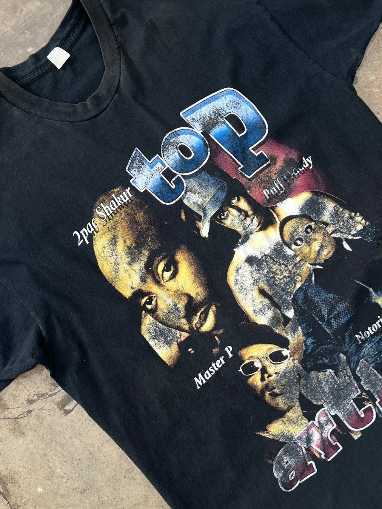 90s Tupac Top Artist Notorious Big Master P Rap Lil Kim Wrap Tee XL