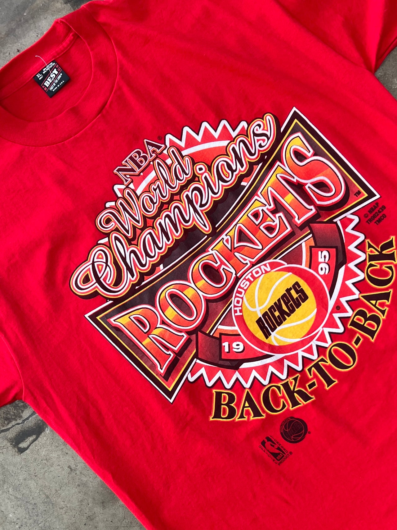 NBA 1995 Houston Rockets World Champions Tee