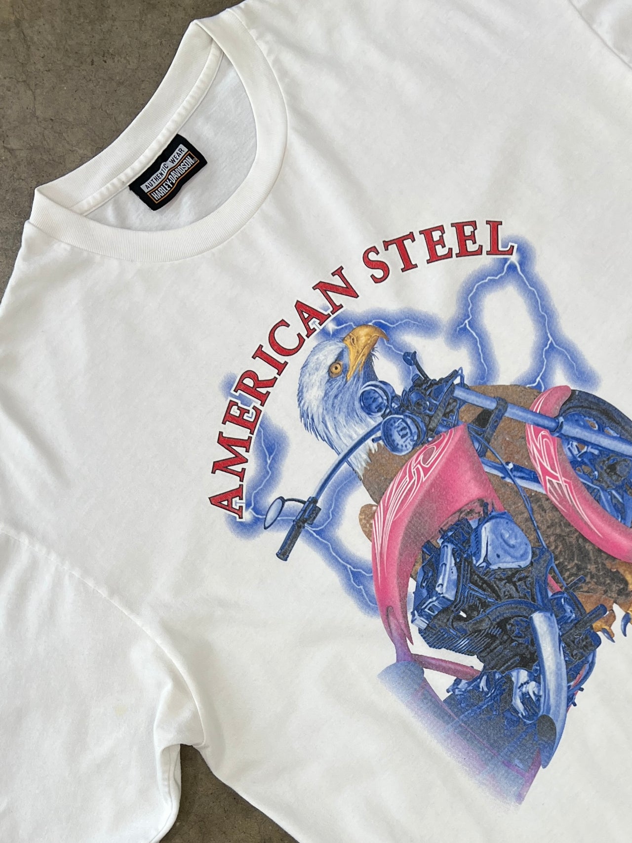 Harley Davidson American Steel Eagle Lighting Tee
