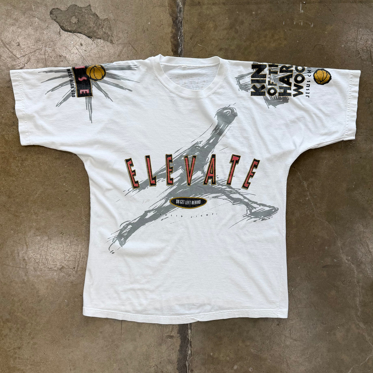 Rise With the Most High God Elevate Jesus Solid Lights Basketball Tee