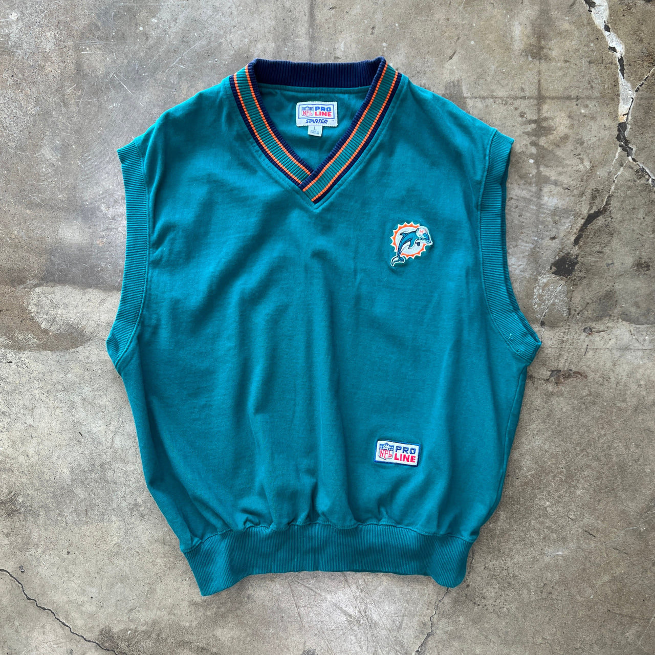 90s NFL Miami Dolphins Football Sweater Vest
