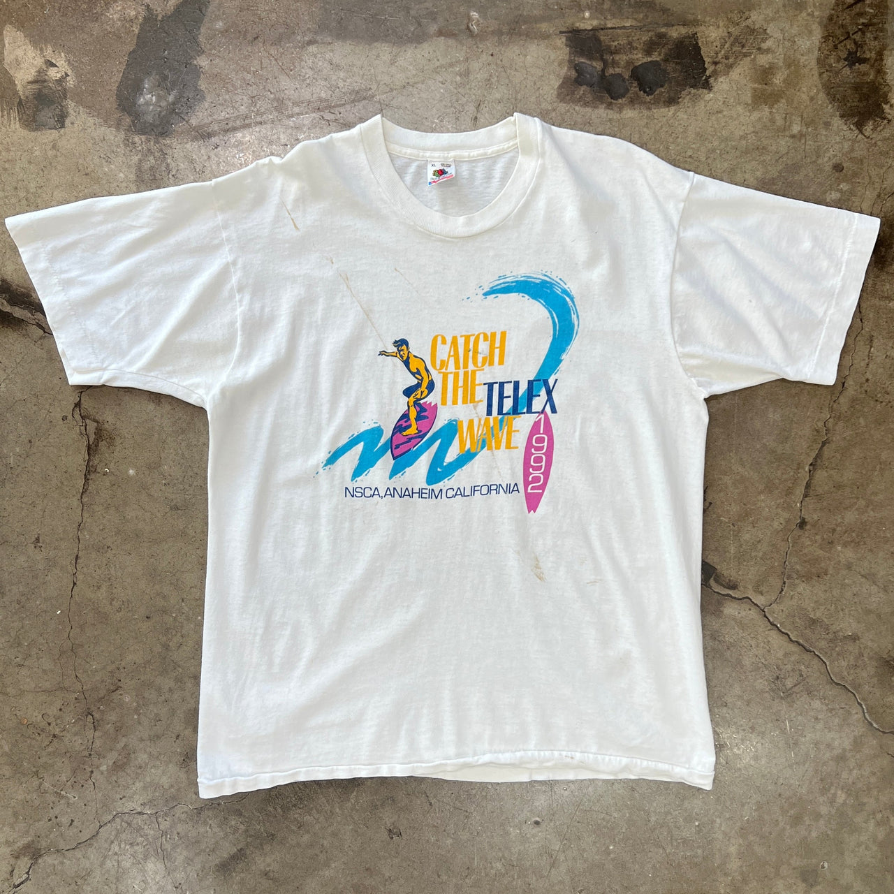 1992 Catch the Wave Telex Surf Cali Tee