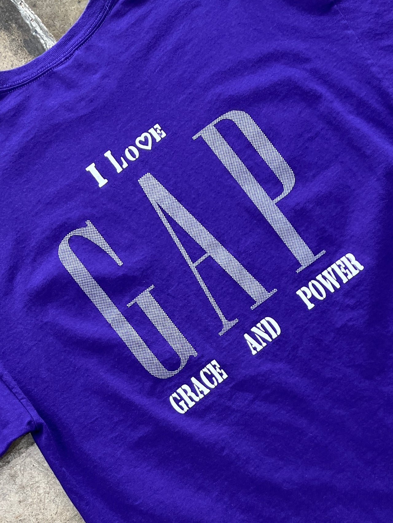 GAP Parody Grace and Power Religious Jesus Tee