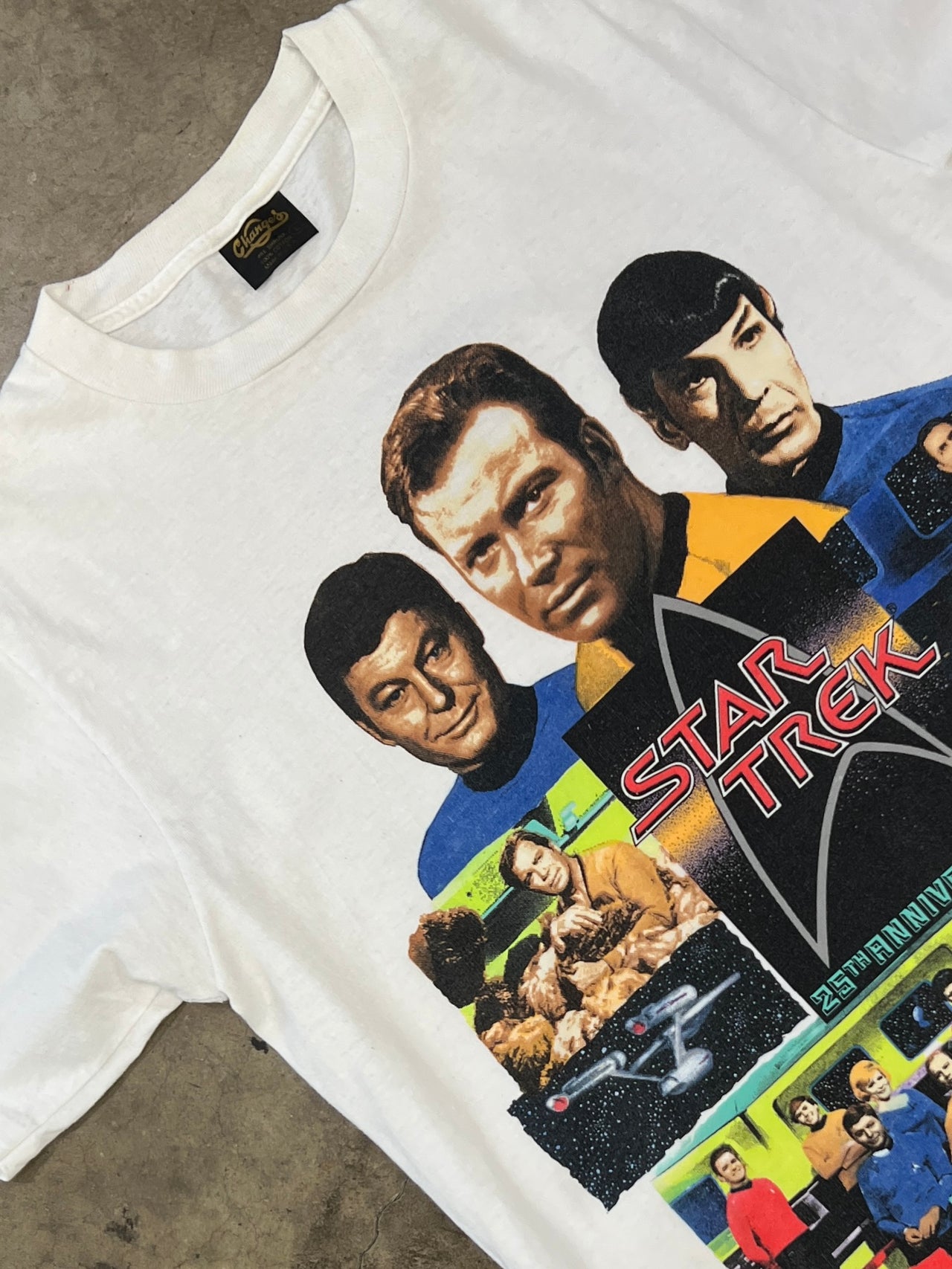 1991 Star Trek 25th Anniversary Captain Kirk Spock Tee Changers Single Stitch