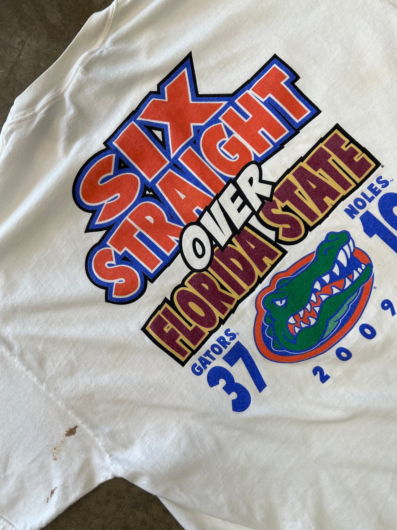 2009 Florida Gators vs. FSU Seminoles Six Straight Tee