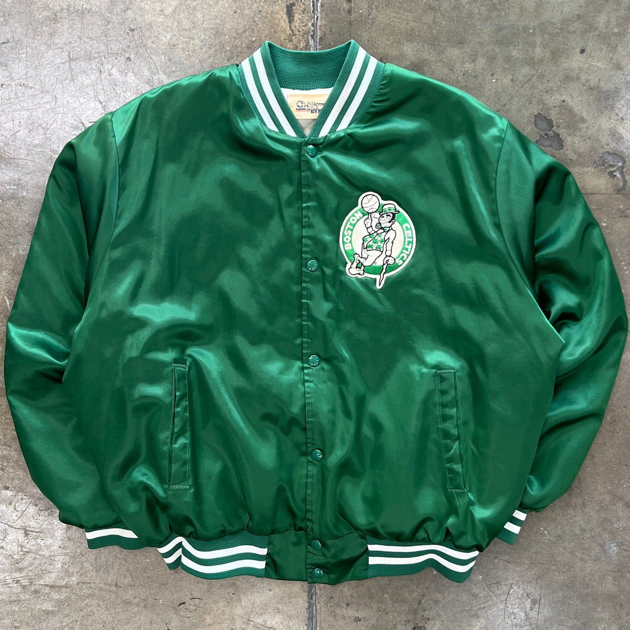 80s NBA Chalk Line Boston Celtics Bomber Jacket
