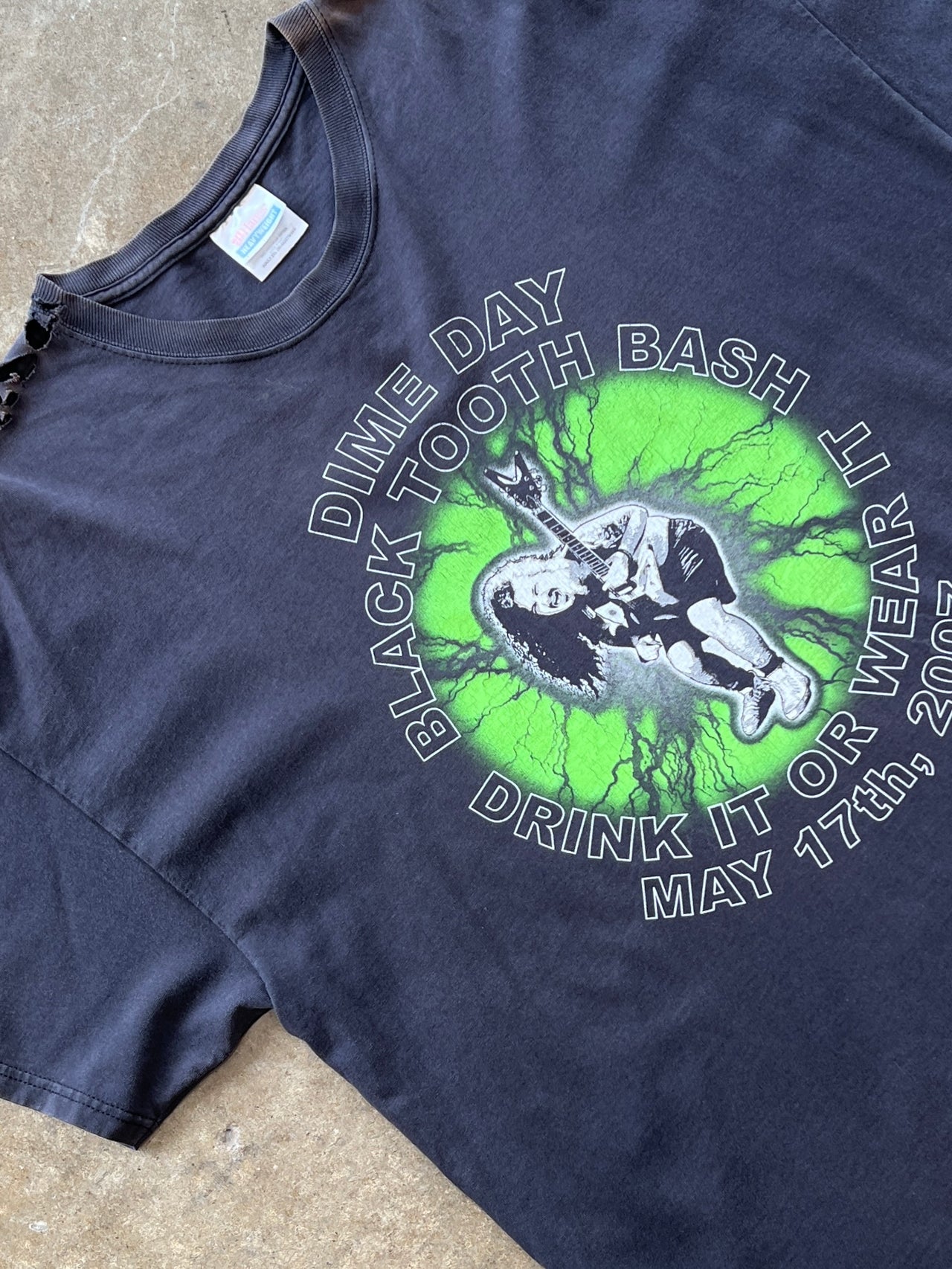 2007 Dime Day Black Tooth Bash Derrell Memorial Pantera Distressed Tee