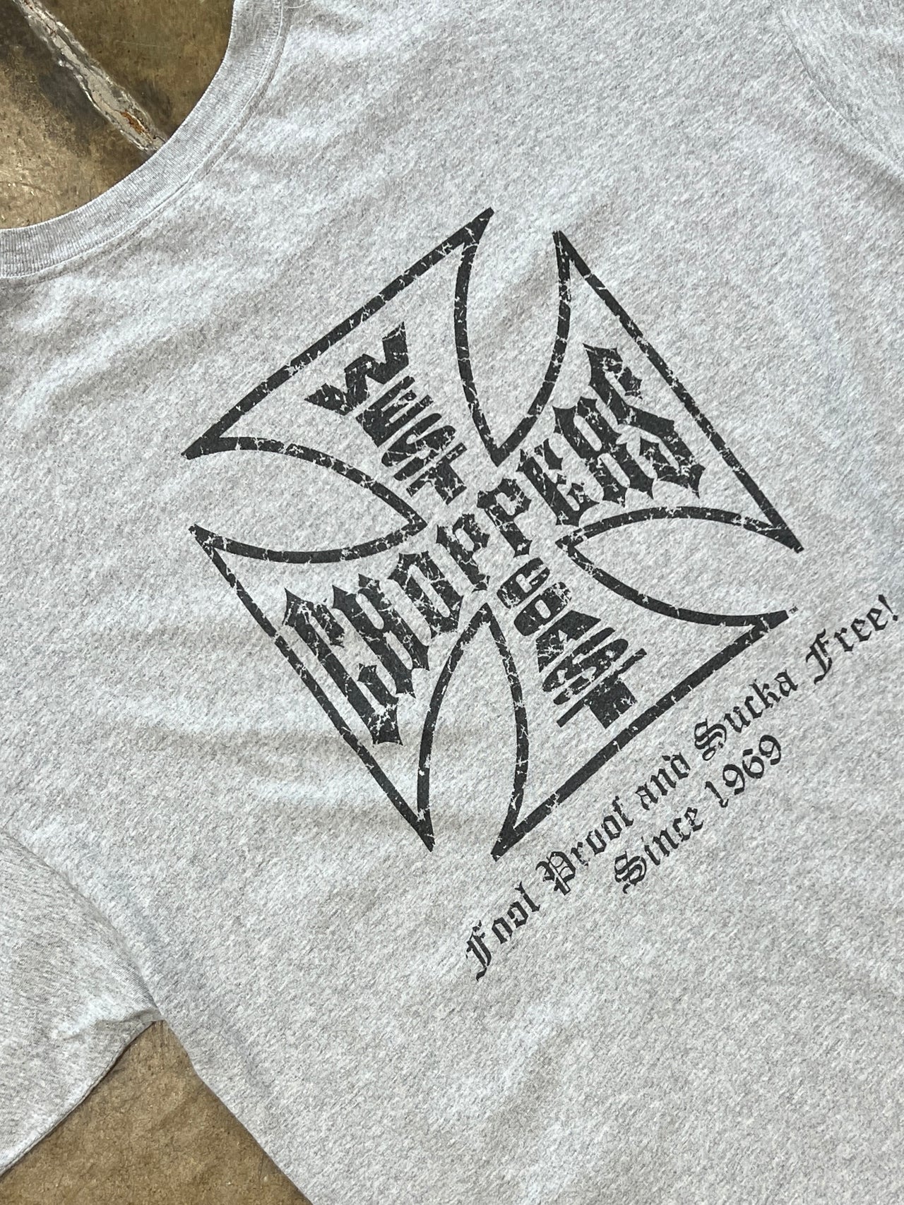 2000 West Coast Choppers For Life Cross Sucka Free Logo Tee