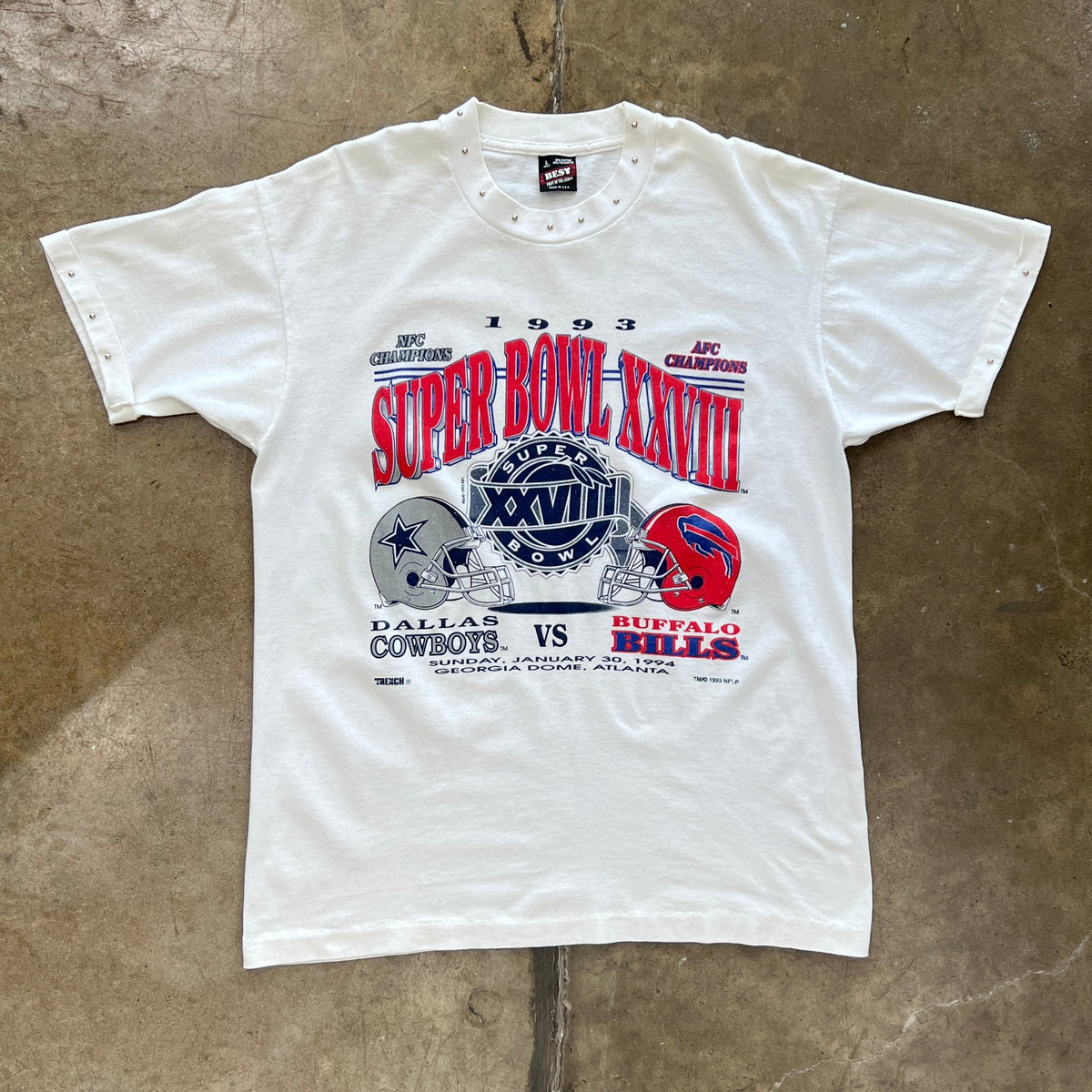 1993 Super Bowl XXVIII Dallas Cowboys Buffalo Bills Tee