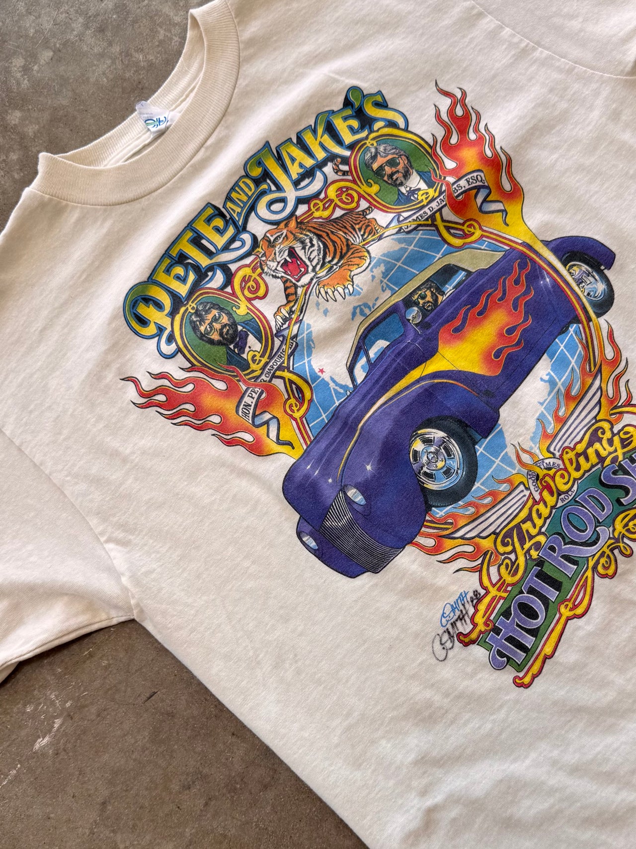 1986 Pete and Jake's Hot Rod Car Show Single Stitch Tee