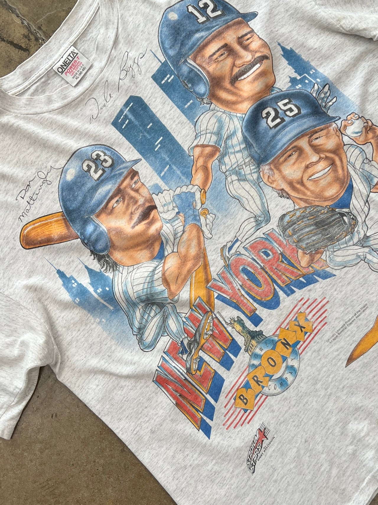 MLB New York Yankees Don Mattingly Wade Boggs Abbott Baseball Tee