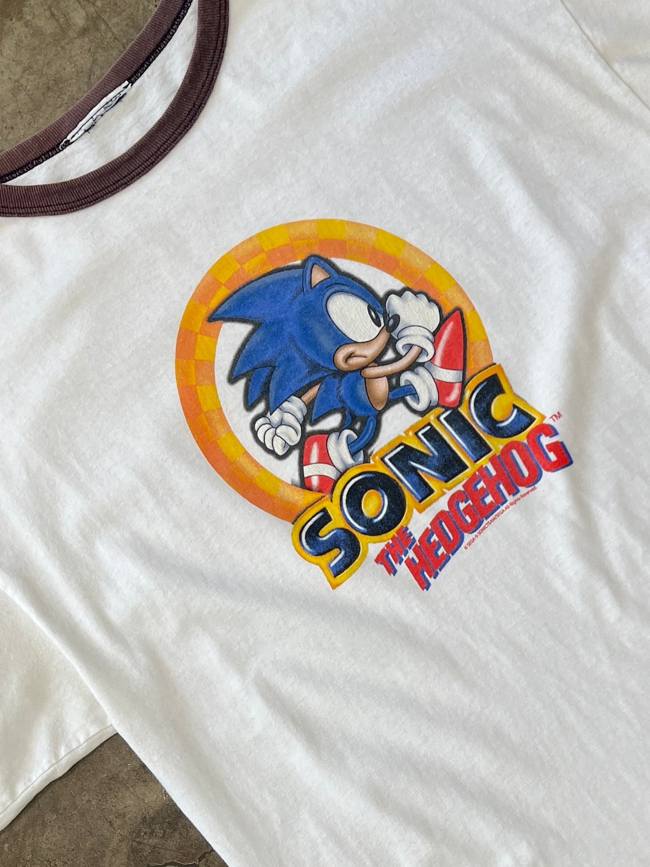 Sonic the Hedgehog Sega Video Game Ringer Tee