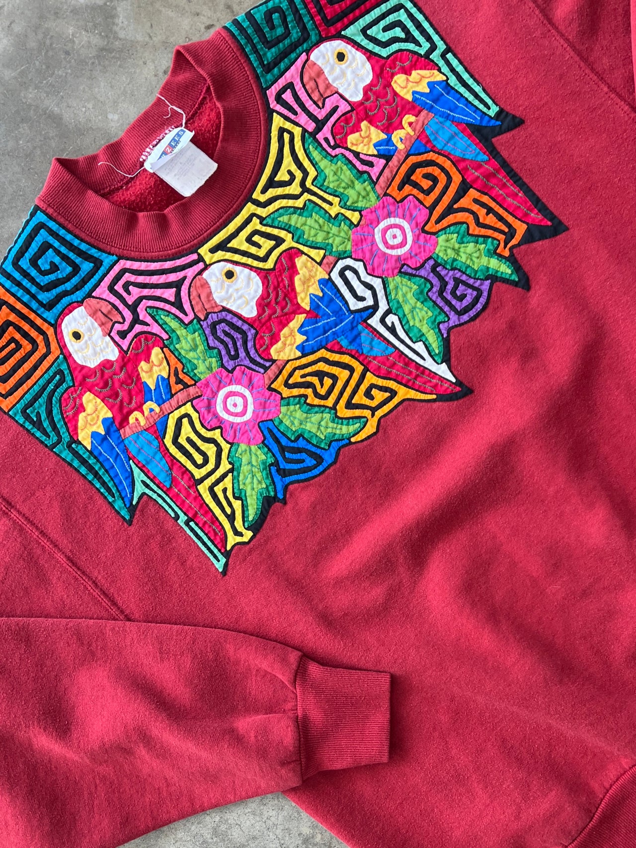 Rainforest Nature Parrot Floral Sweater