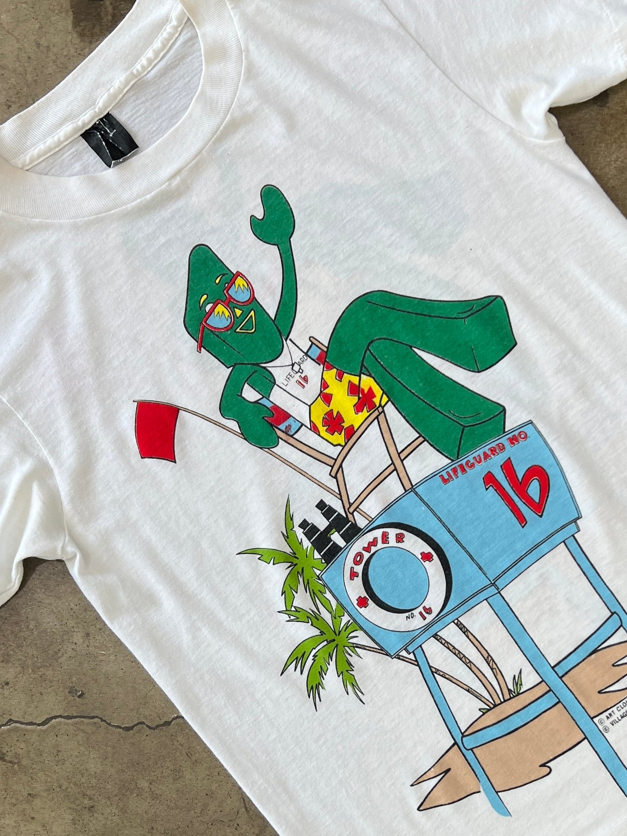 1985 Gumby Lifeguard Beach Tee