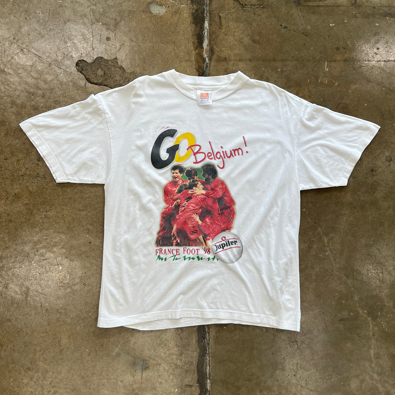 1998 France Foot Go Belgium World Cup Soccer Tee