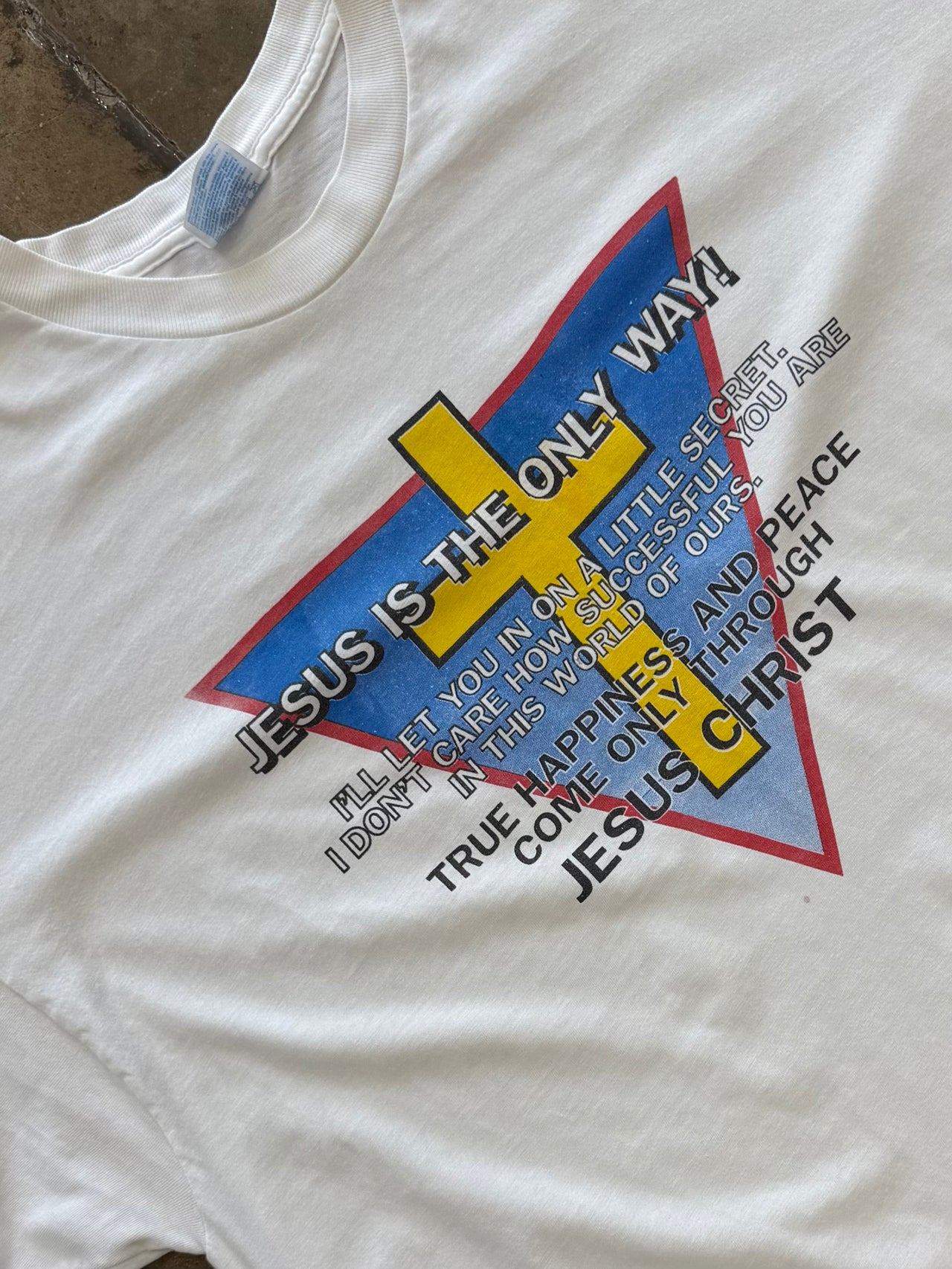 Jesus Is the Only Way Religious Warning Cross Tee