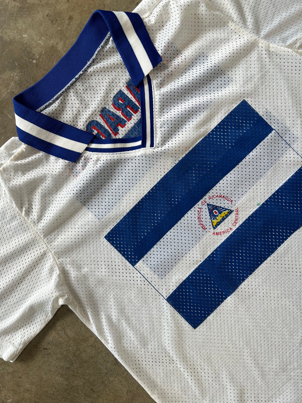 Republica De Nicaragua Flag Mesh Jersey