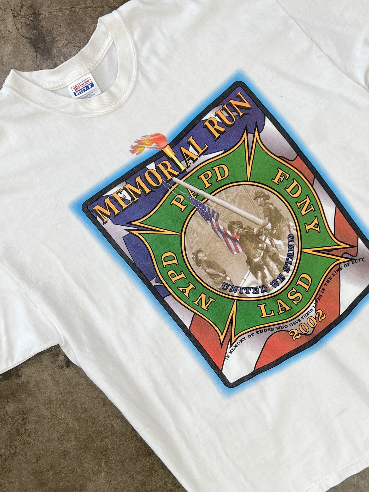 9/11 American Flag Memorial Run Tee