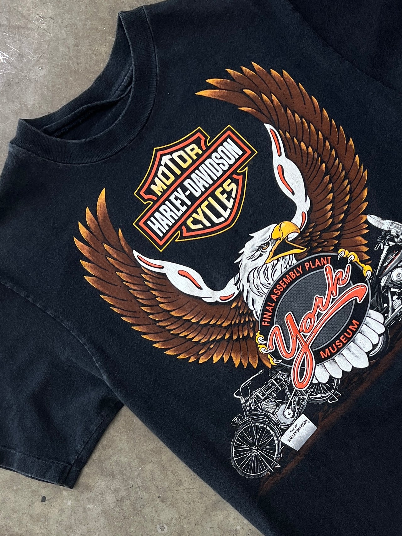 1995 Harley Davidson Pennsylvania Eagle Motorcycle Single Stitch Tee