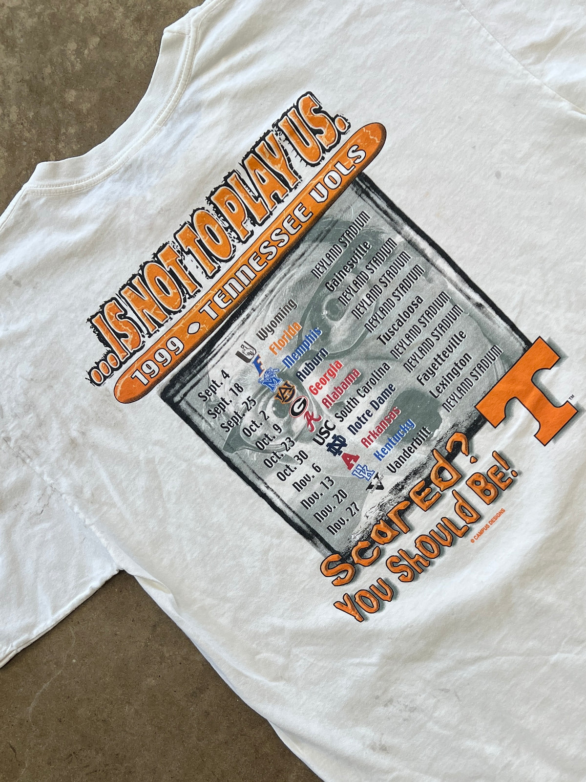 1999 NCAA Tennessee Vols Your Best Defense Tee