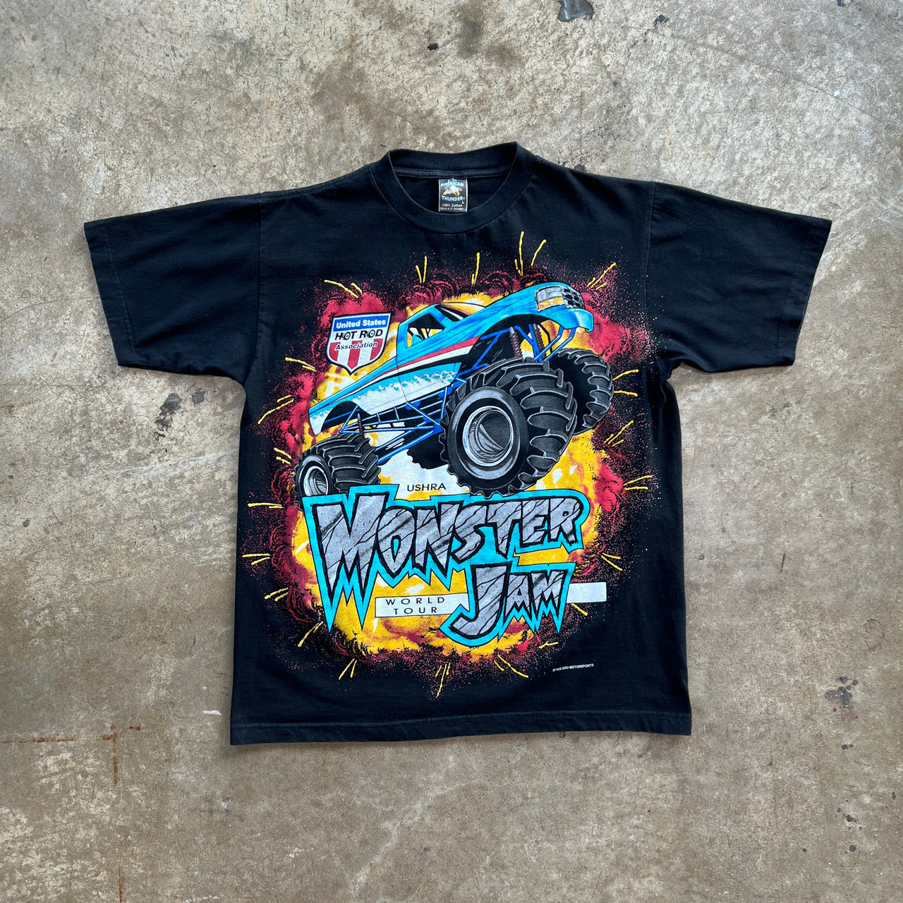 90s USHRA Monster Jam World Tour American Thunder Tee
