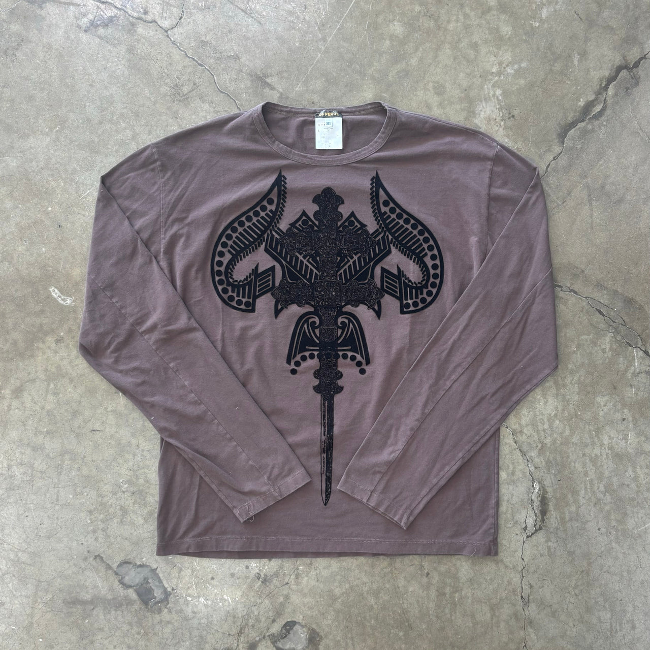 Affliction Style Y2k Sword LS Tee