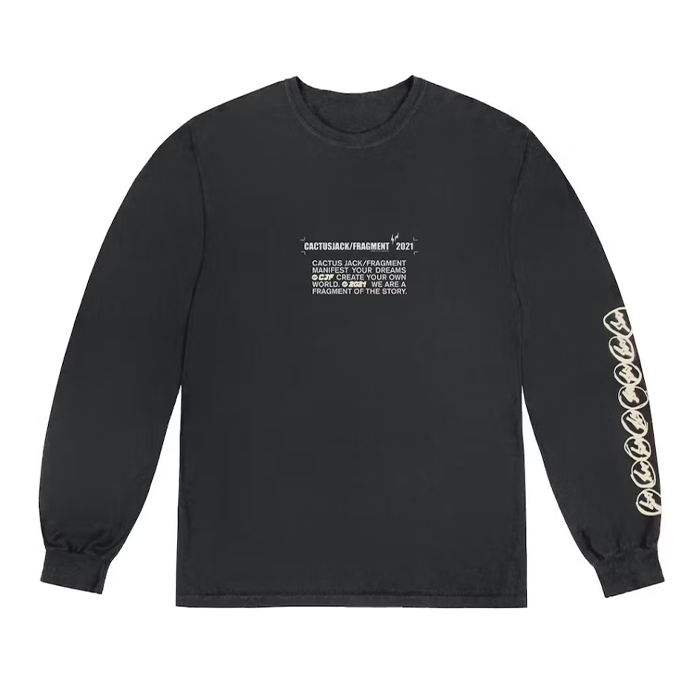 Fragment x Logo LS Tee - Washed Black