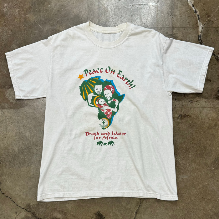 Vintage Peace On Earth Africa Tee Large