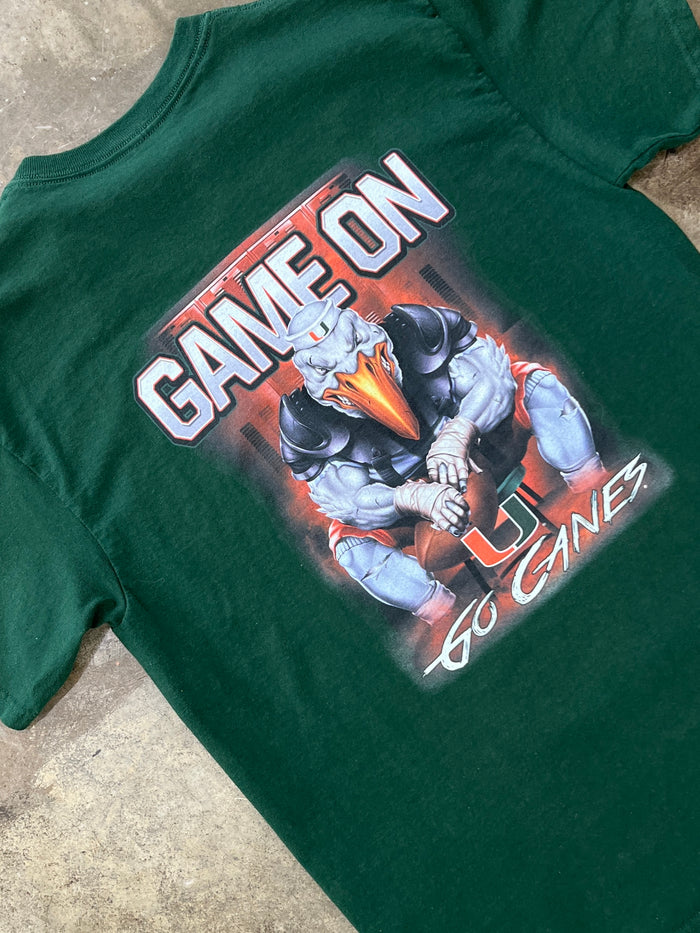 University of Miami Big U Game On Go Canes Tee