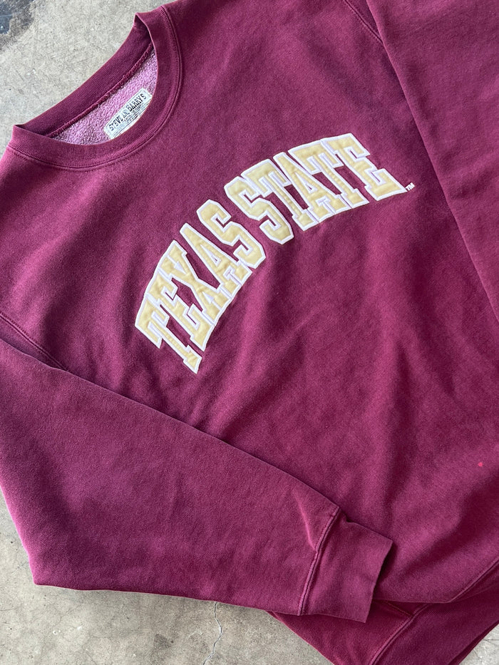 Texas State Embroidered Patch Crewneck