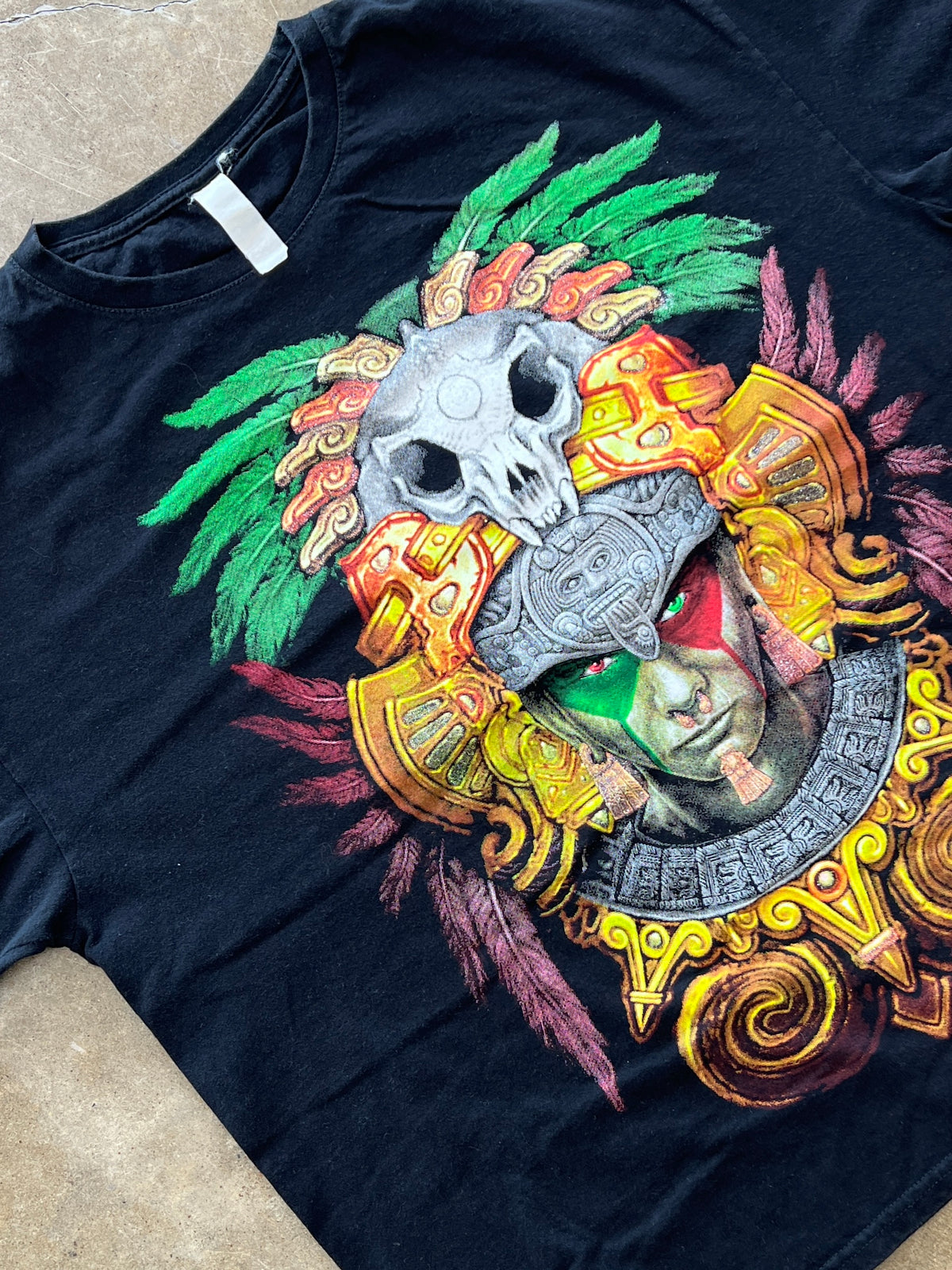 Mexico Aztec Front Back Graphic Tee XL