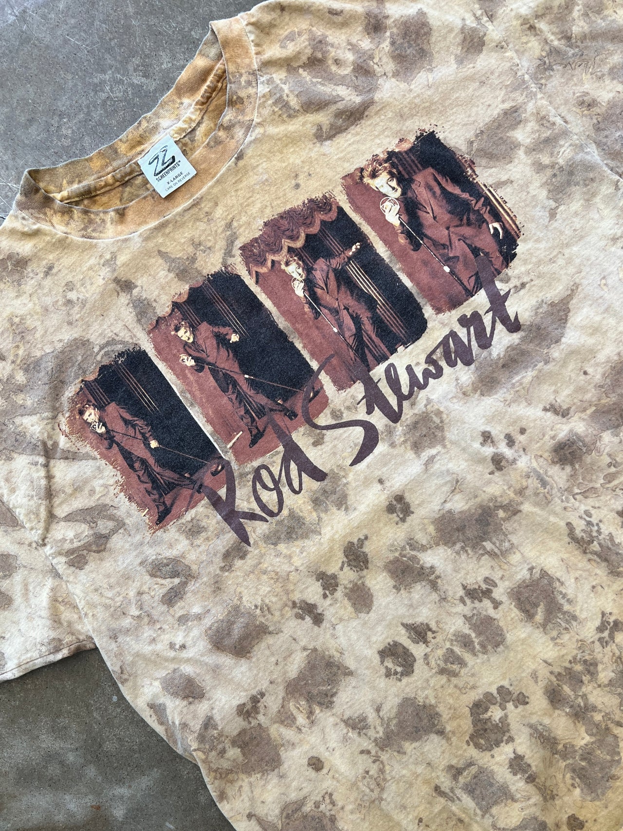 Rod Stewart Tie Dye Single Stitch Tee XL