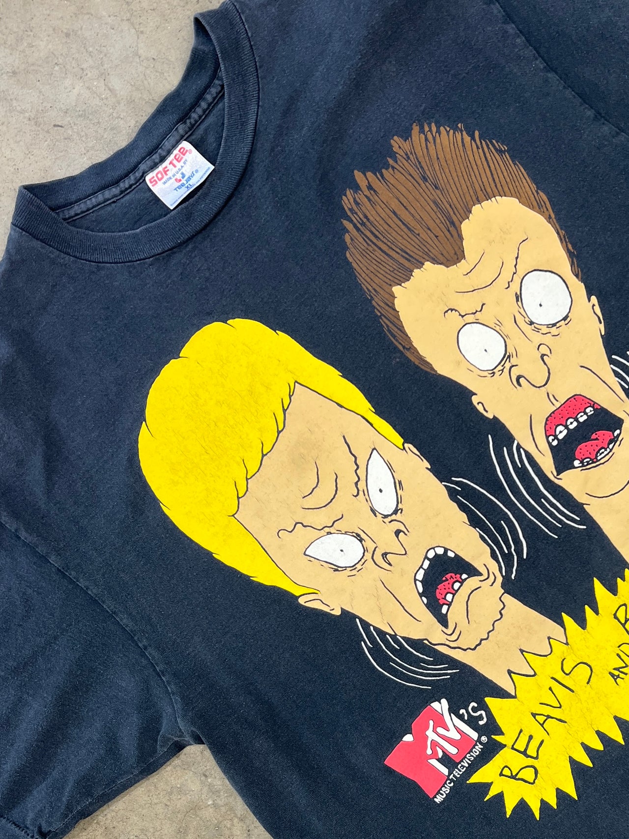 1993 Beavis and Butthead MTV Single Stitch Tee