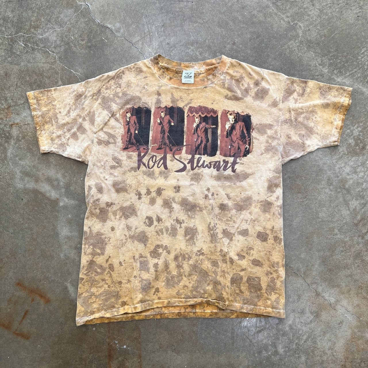 Rod Stewart Tie Dye Single Stitch Tee XL